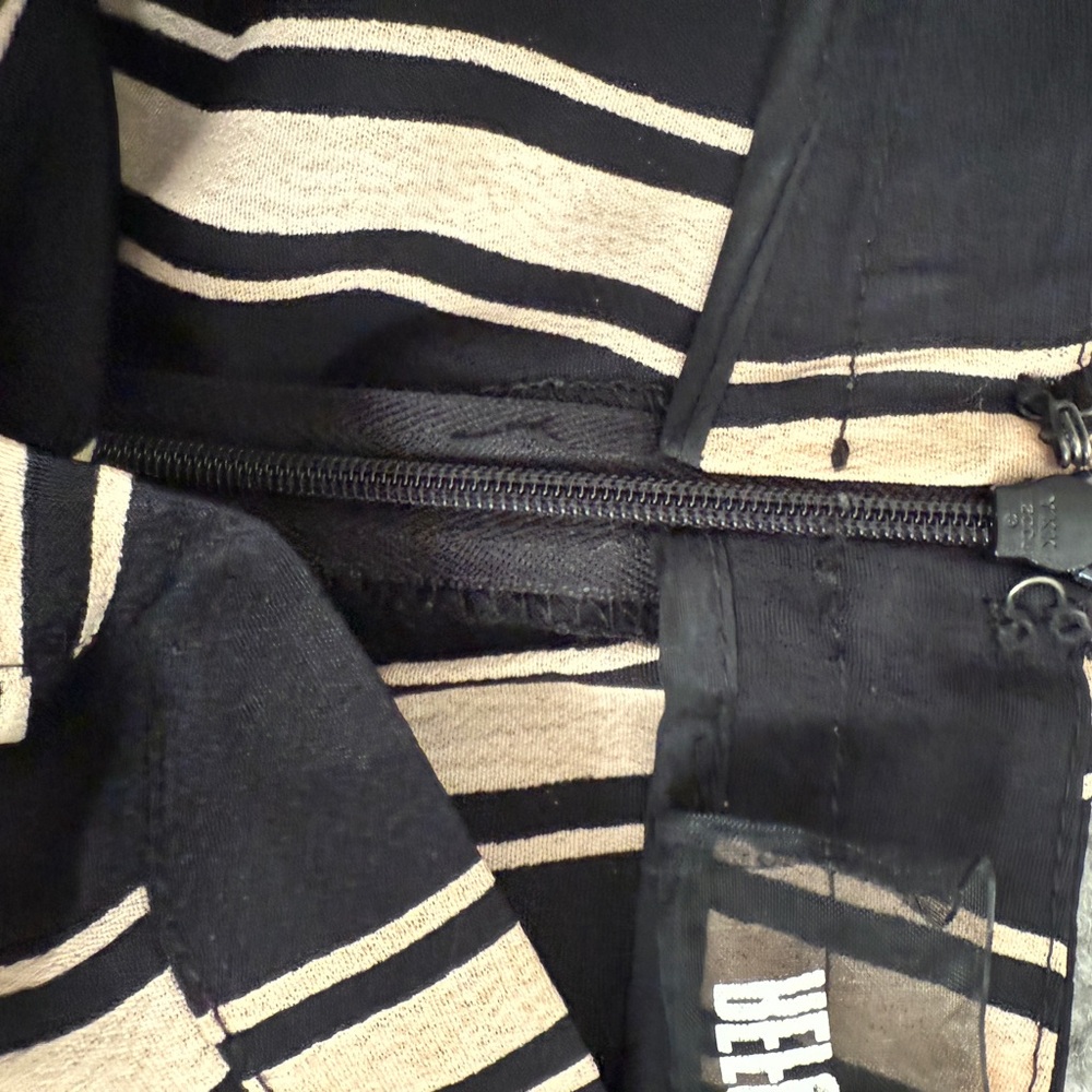 Reformation Black and Cream Striped Wide Leg Sheer Pants - Picture 4 of 5